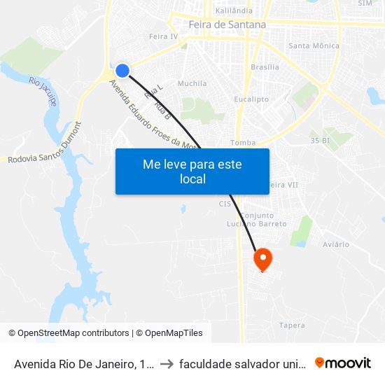 Avenida Rio De Janeiro, 1616 to faculdade salvador unifacs map