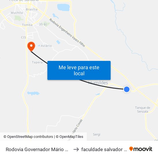 Rodovia Governador Mário Covas, 173 to faculdade salvador unifacs map