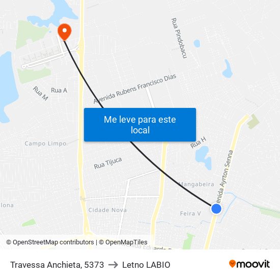 Travessa Anchieta, 5373 to Letno LABIO map