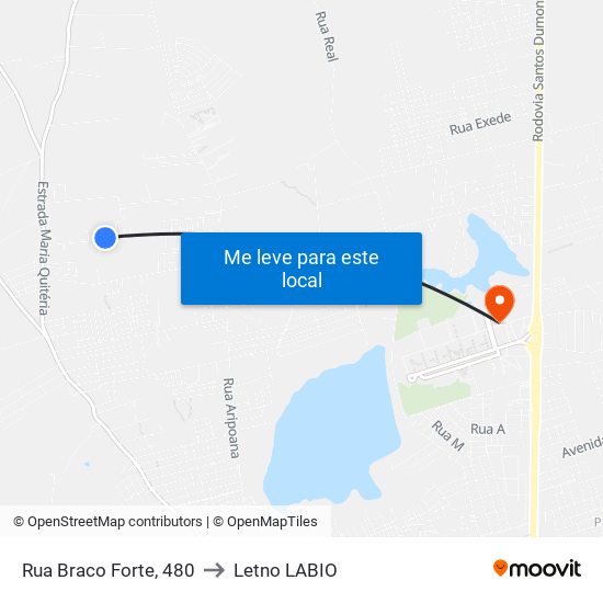 Rua Braco Forte, 480 to Letno LABIO map