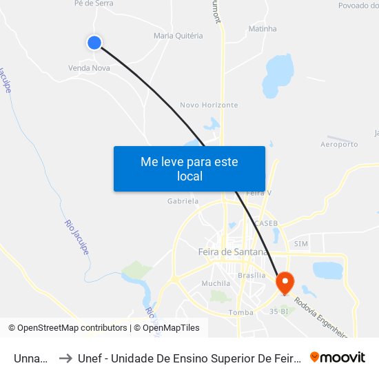 Unnamed to Unef - Unidade De Ensino Superior De Feira De Santana map
