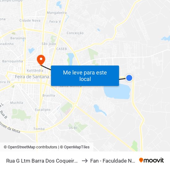 Rua G Ltm Barra Dos Coqueiros, 40 to Fan - Faculdade Nobre map