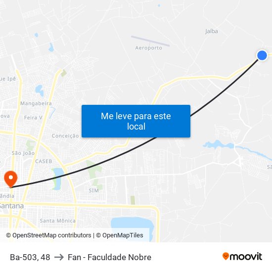 Ba-503, 48 to Fan - Faculdade Nobre map