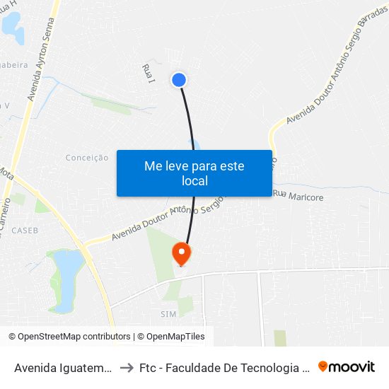 Avenida Iguatemi, 1585 to Ftc - Faculdade De Tecnologia E Ciências map