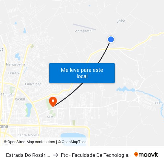 Estrada Do Rosário, 4531 to Ftc - Faculdade De Tecnologia E Ciências map