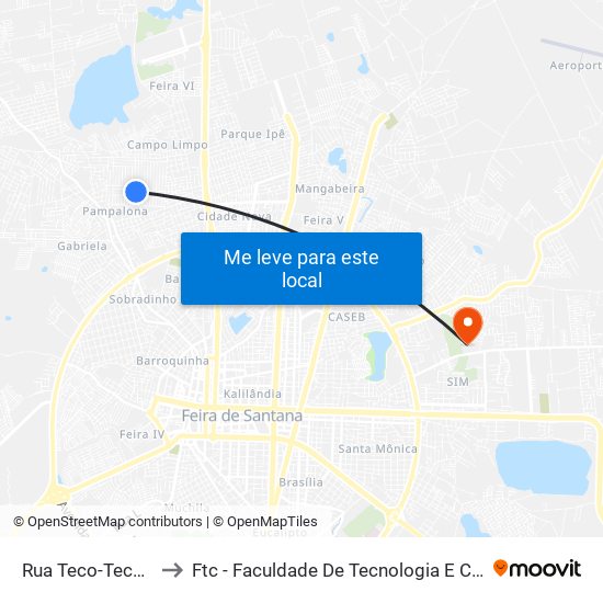 Rua Teco-Teco, 60 to Ftc - Faculdade De Tecnologia E Ciências map