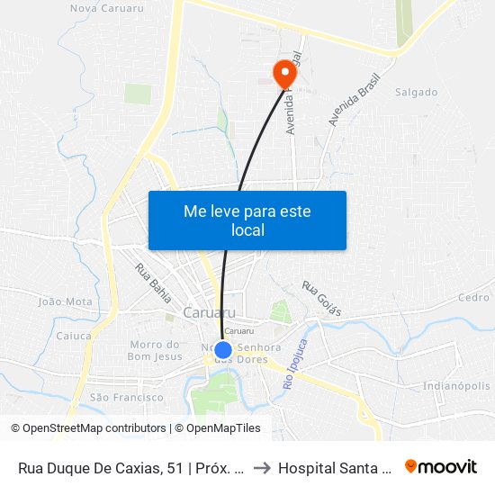 Rua Duque De Caxias, 51 | Próx. A Catedral to Hospital Santa Águida map