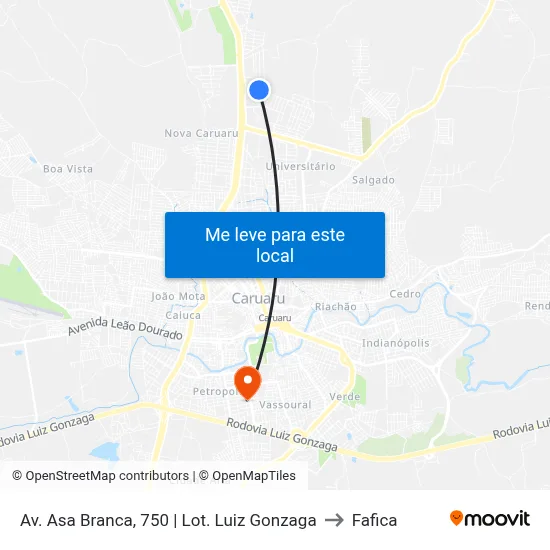 Av. Asa Branca, 750 | Lot. Luiz Gonzaga to Fafica map