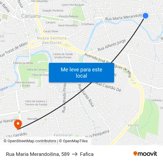 Rua Maria Merandoilina, 589 to Fafica map