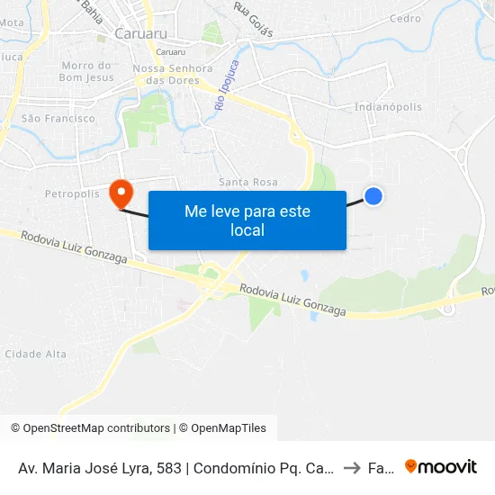 Av. Maria José Lyra, 583 | Condomínio Pq. Caminho Das Aroeiras to Fafica map