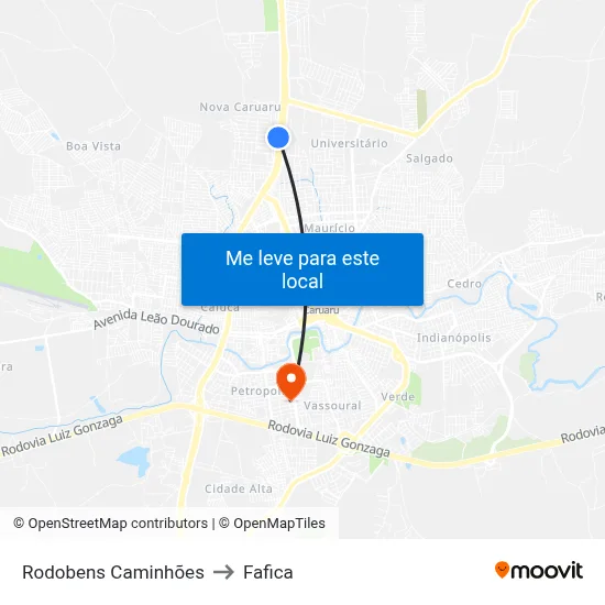 Rodobens Caminhões to Fafica map