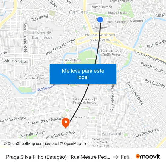 Praça Silva Filho (Estação) | Rua Mestre Pedro, 130 to Fafica map