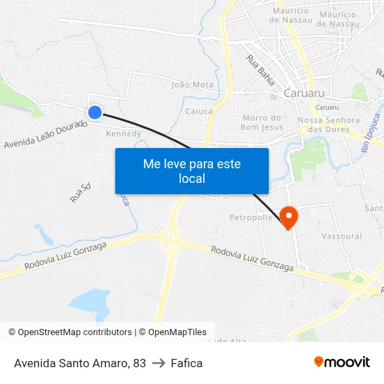 Avenida Santo Amaro, 83 to Fafica map