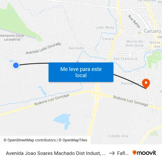 Avenida Joao Soares Machado Dist Indust, 300 to Fafica map