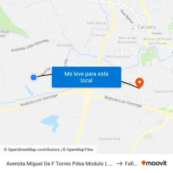 Avenida Miguel De F Torres Pdsa Modulo I, 900 to Fafica map