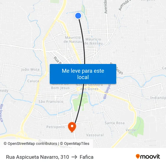 Rua Aspicueta Navarro, 310 to Fafica map