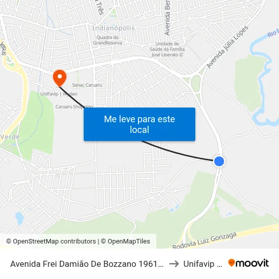Avenida Frei Damião De Bozzano 1961 | Maria José Recepções to Unifavip | Wyden map