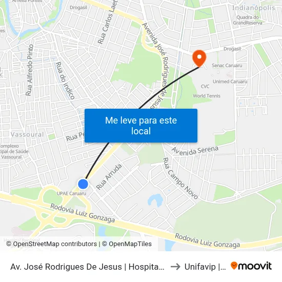 Av. José Rodrigues De Jesus | Hospital Da Mulher Do Agreste to Unifavip | Wyden map