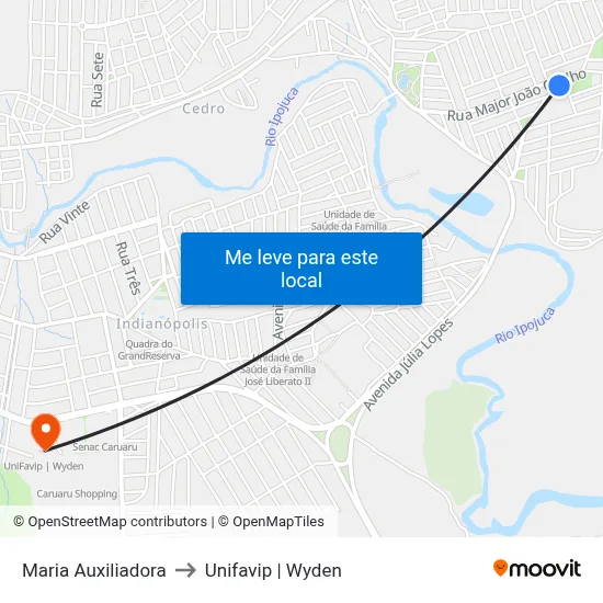 Maria Auxiliadora to Unifavip | Wyden map