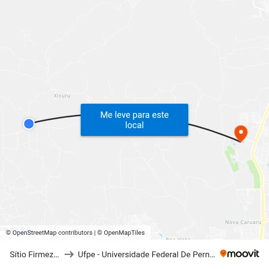Sítio Firmeza 82 to Ufpe - Universidade Federal De Pernambuco map