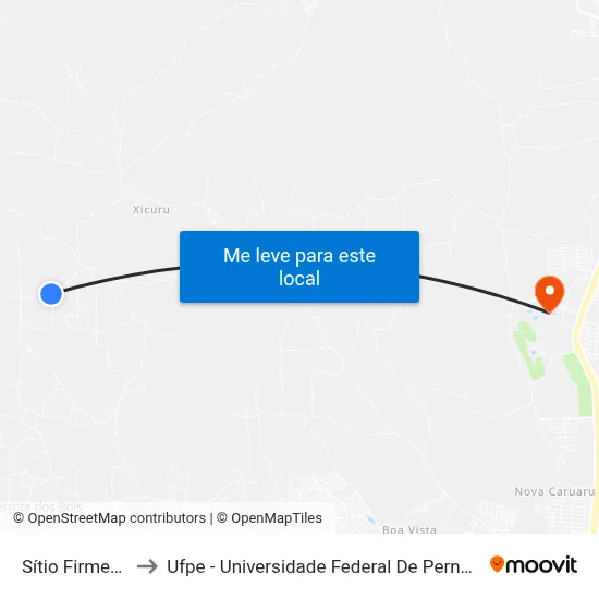 Sítio Firmeza 7 to Ufpe - Universidade Federal De Pernambuco map