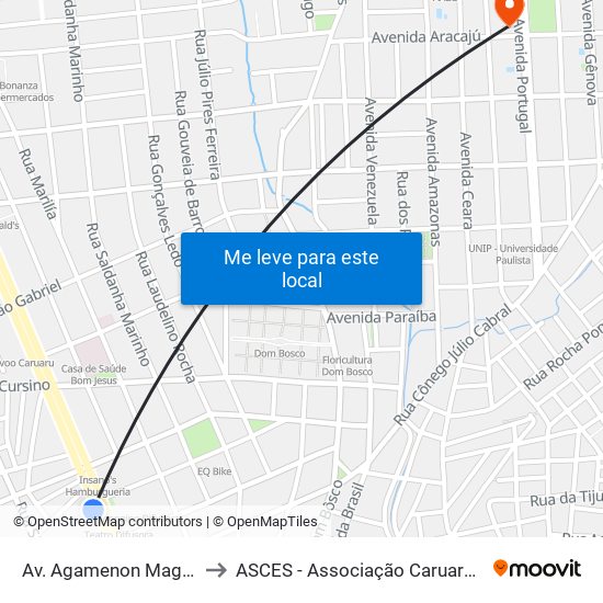 Av. Agamenon Magalhães | Bradesco to ASCES - Associação Caruaruense de Ensino Superior map