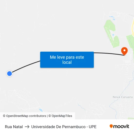 Rua Natal to Universidade De Pernambuco - UPE map