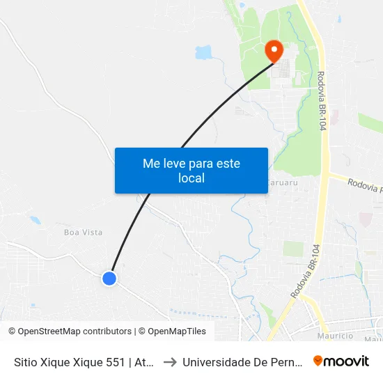 Sitio Xique Xique 551 | Atacarejo Do Piso to Universidade De Pernambuco - UPE map