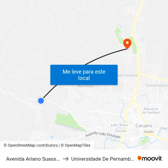 Avenida Ariano Suassuna, 583 to Universidade De Pernambuco - UPE map
