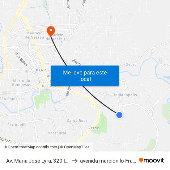 Av. Maria José Lyra, 320 | Unimed Caruaru to avenida marcionilo Francisco da Silva map