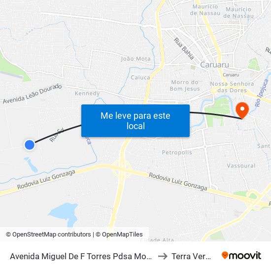 Avenida Miguel De F Torres Pdsa Modulo I, 700 to Terra Vermelha map