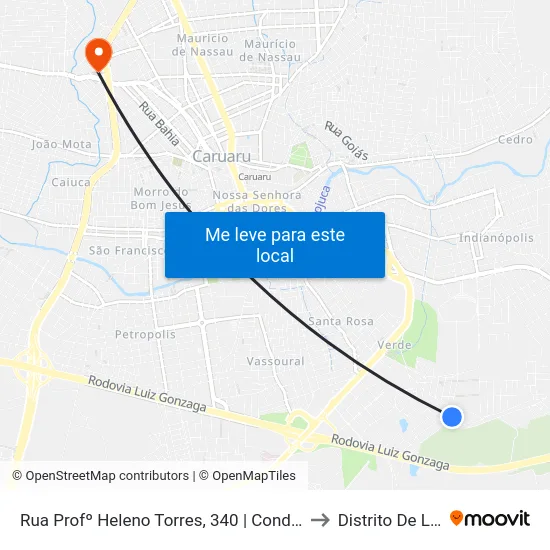 Rua Profº Heleno Torres, 340 | Condomínio Praça Das Palmeiras to Distrito De Lage Grande map