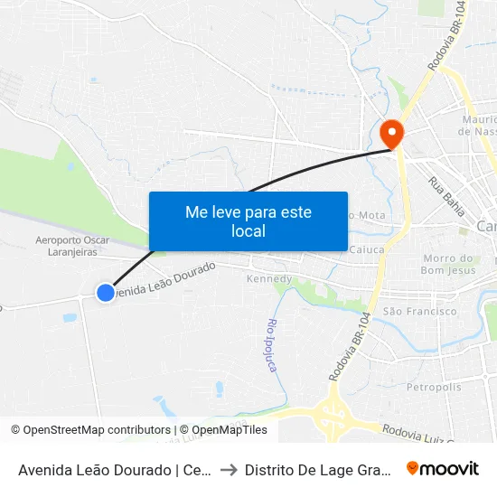 Avenida Leão Dourado | Ceipe to Distrito De Lage Grande map