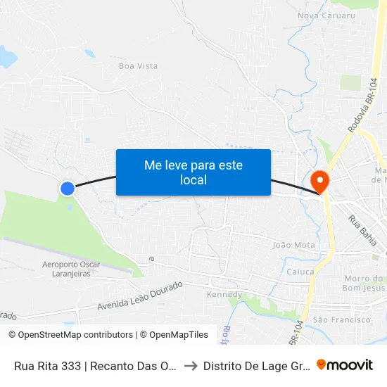 Rua Rita 333 | Recanto Das Oliveiras to Distrito De Lage Grande map