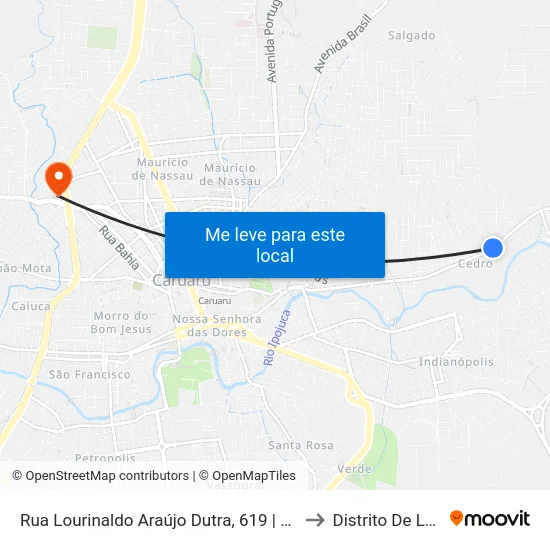Rua Lourinaldo Araújo Dutra, 619 | Restaurante Rei Do Sabor to Distrito De Lage Grande map