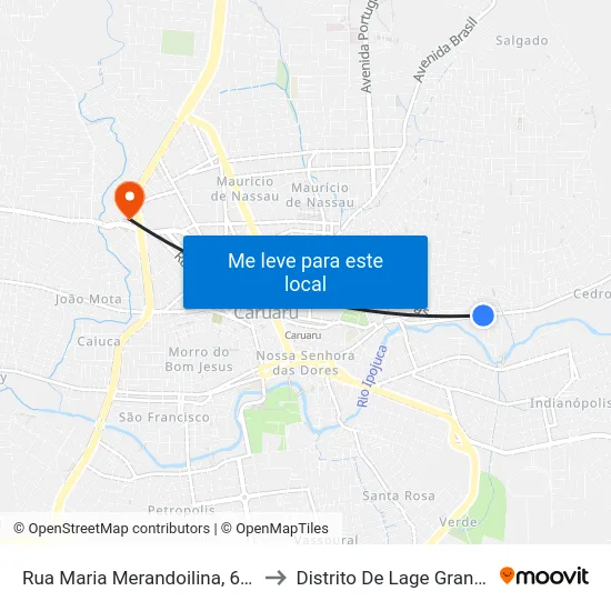 Rua Maria Merandoilina, 609 to Distrito De Lage Grande map