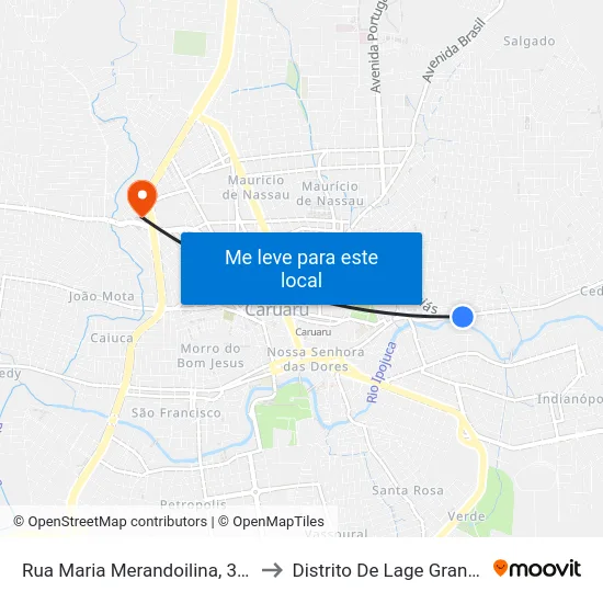 Rua Maria Merandoilina, 358 to Distrito De Lage Grande map