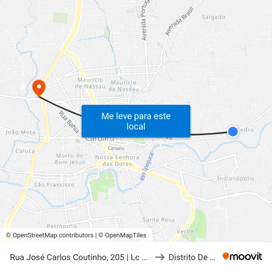 Rua José Carlos Coutinho, 205 | Lc Locação, Turismo E Fretamento to Distrito De Lage Grande map