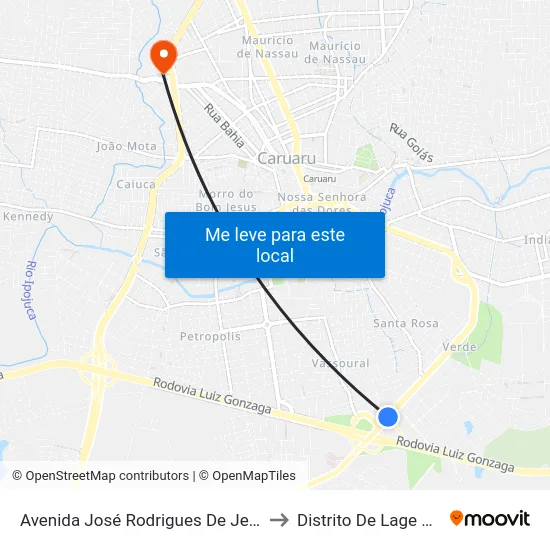 Avenida José Rodrigues De Jesus | Upa to Distrito De Lage Grande map