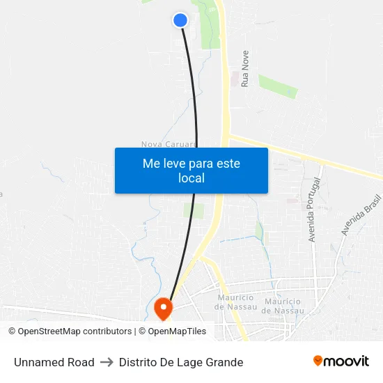 Unnamed Road to Distrito De Lage Grande map