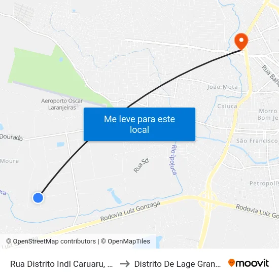 Rua Distrito Indl Caruaru, 11 to Distrito De Lage Grande map