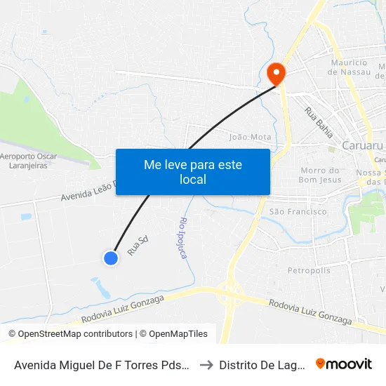 Avenida Miguel De F Torres Pdsa Modulo I, 900 to Distrito De Lage Grande map
