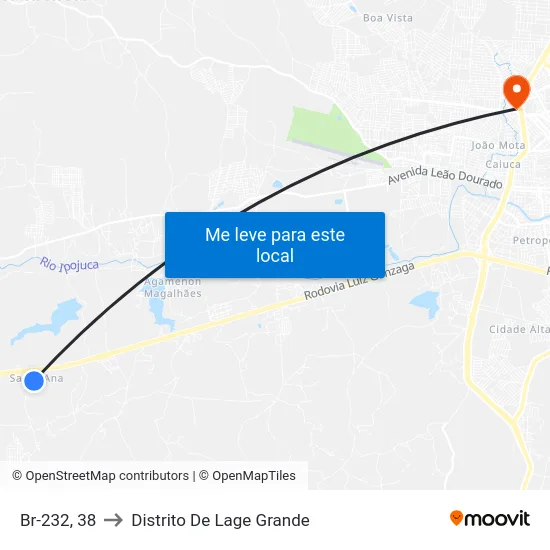 Br-232, 38 to Distrito De Lage Grande map