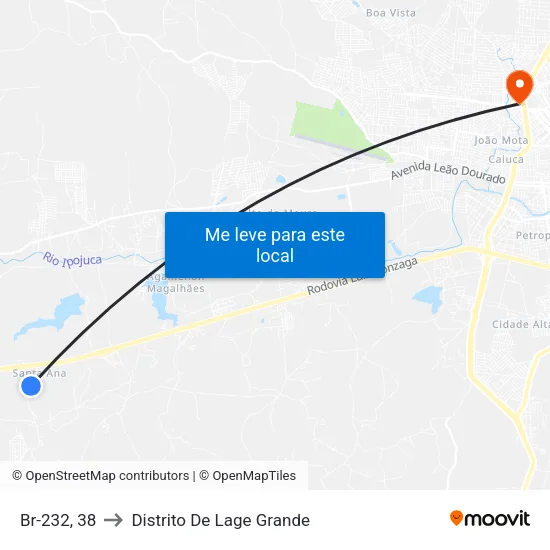 Br-232, 38 to Distrito De Lage Grande map