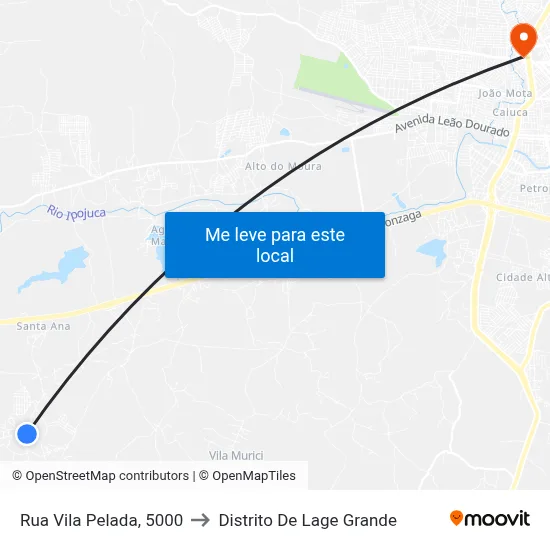 Rua Vila Pelada, 5000 to Distrito De Lage Grande map