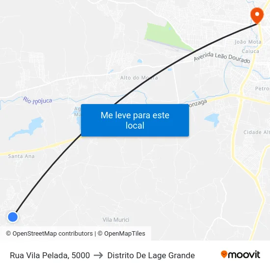 Rua Vila Pelada, 5000 to Distrito De Lage Grande map