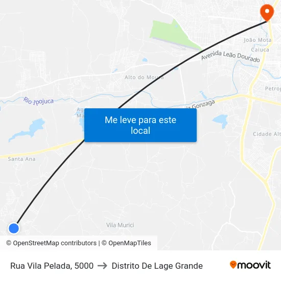 Rua Vila Pelada, 5000 to Distrito De Lage Grande map