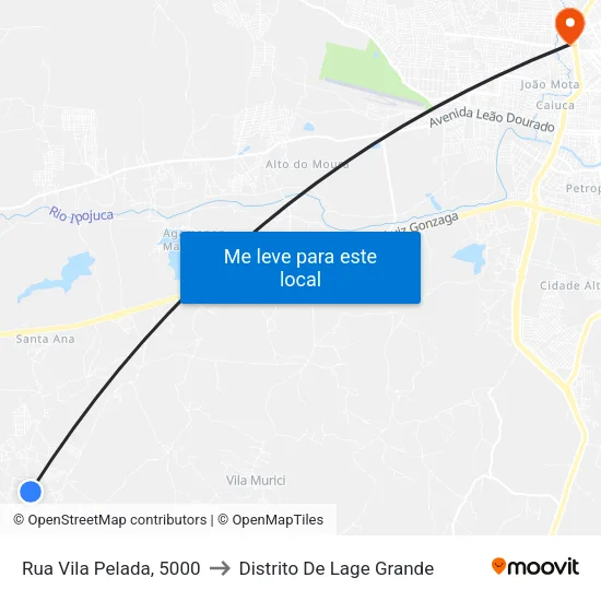 Rua Vila Pelada, 5000 to Distrito De Lage Grande map