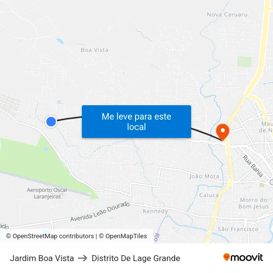 Rua Nova Caruaru, 26 to Distrito De Lage Grande map