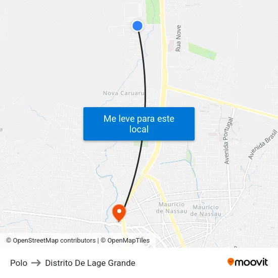 Polo to Distrito De Lage Grande map